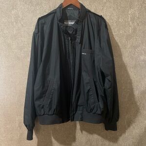 Members Only Classic Black Racer Jacket- size L